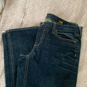 Matchstick straight leg blue denim zipper front jeans size 31 W